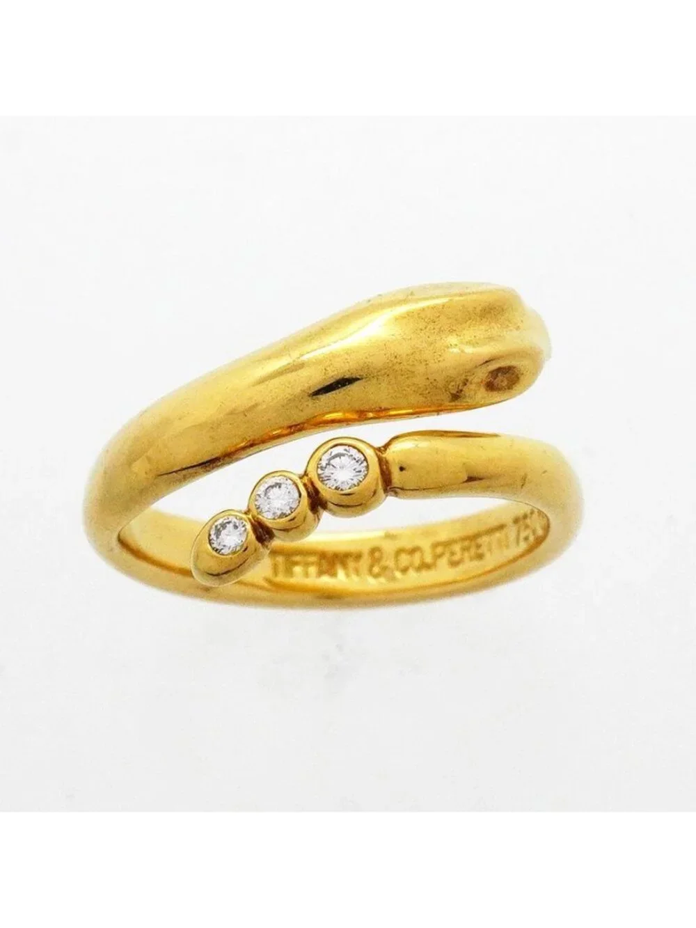 Tiffany & Co Ring Snake 18k Yellow Gold Diamond
